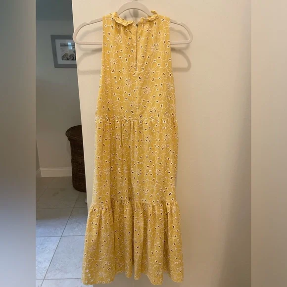 NWT, Sezane yellow eyelet dress, size 38 - Picture 7 of 8